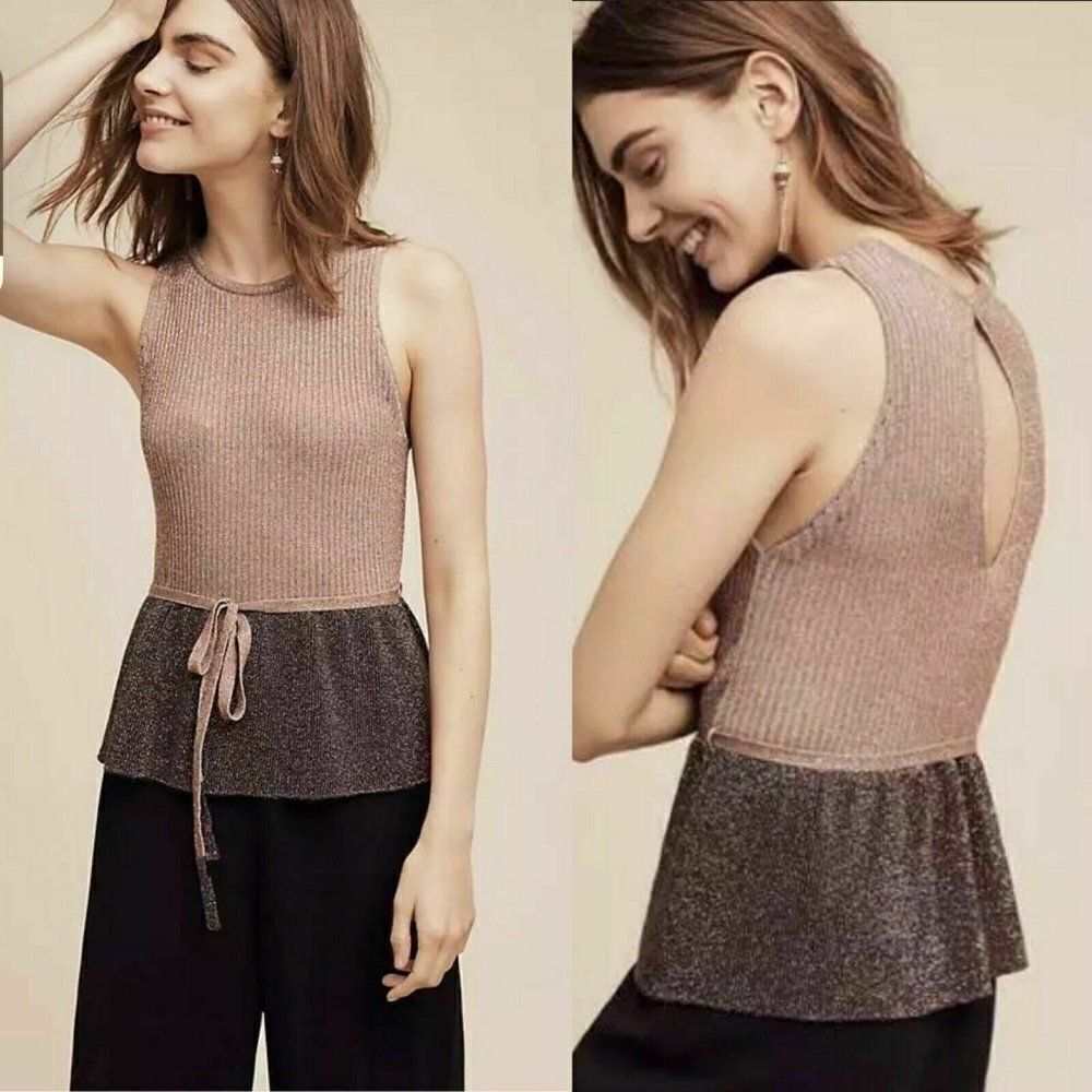 ‎Anthropologie Moth Riella Sweater Brown Small
